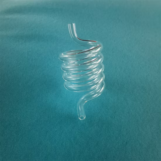 Tubo espiral do vidro de quartzo da bobina fundida do tubo do vidro de quartzo da resistência térmica