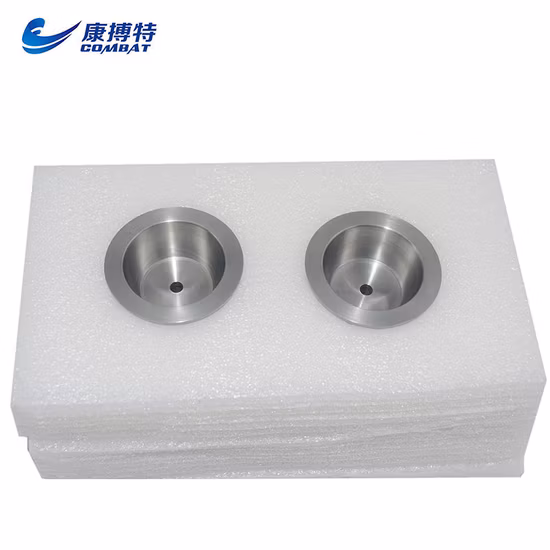 Cadinho de tungstênio puro 99,95 de alta temperatura para safira para forno de fusão de vidro de quartzo